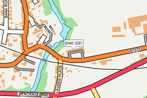 EH40 3DD map - OS OpenMap – Local (Ordnance Survey)
