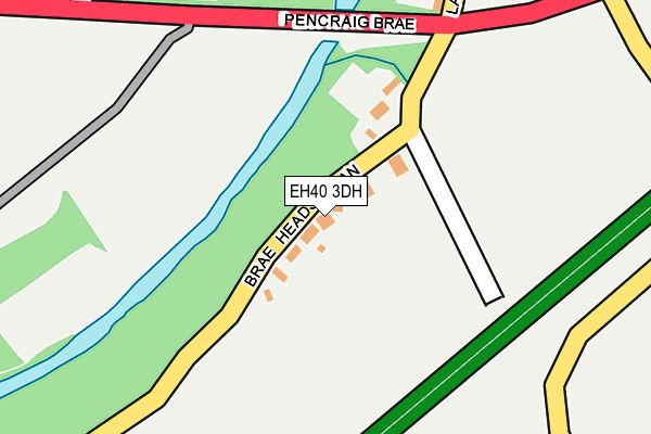 EH40 3DH map - OS OpenMap – Local (Ordnance Survey)
