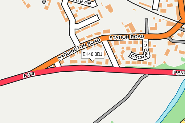 EH40 3DJ map - OS OpenMap – Local (Ordnance Survey)