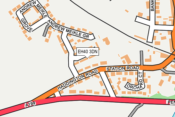 EH40 3DN map - OS OpenMap – Local (Ordnance Survey)