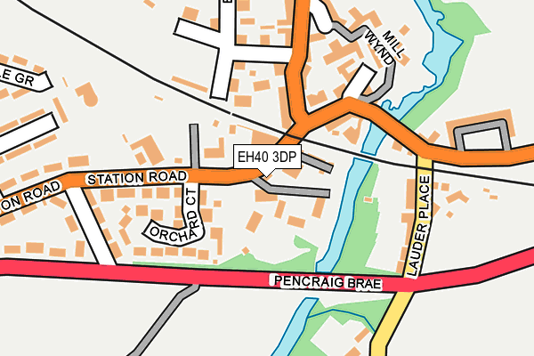 EH40 3DP map - OS OpenMap – Local (Ordnance Survey)