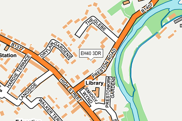 EH40 3DR map - OS OpenMap – Local (Ordnance Survey)