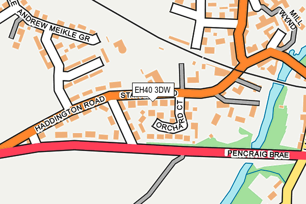 EH40 3DW map - OS OpenMap – Local (Ordnance Survey)