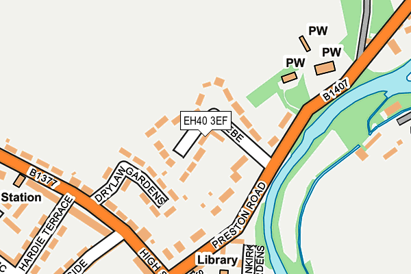 EH40 3EF map - OS OpenMap – Local (Ordnance Survey)