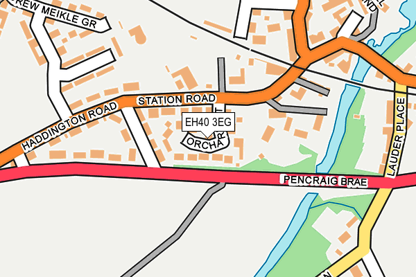 EH40 3EG map - OS OpenMap – Local (Ordnance Survey)