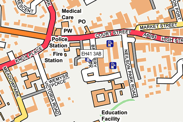 EH41 3AB map - OS OpenMap – Local (Ordnance Survey)