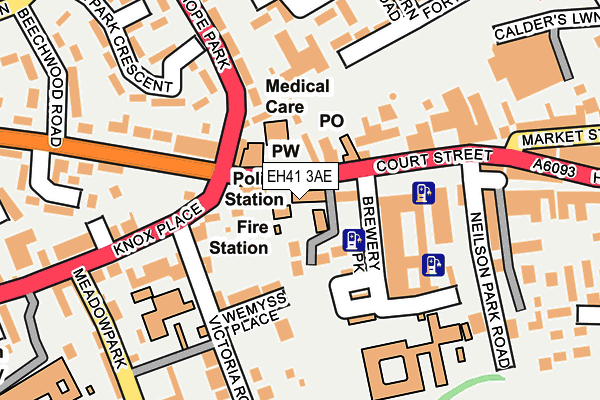 EH41 3AE map - OS OpenMap – Local (Ordnance Survey)