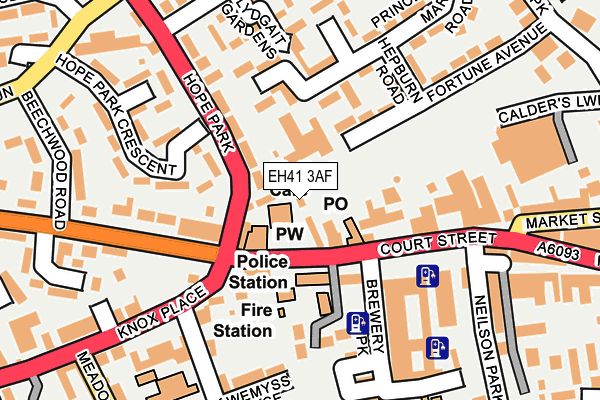 EH41 3AF map - OS OpenMap – Local (Ordnance Survey)
