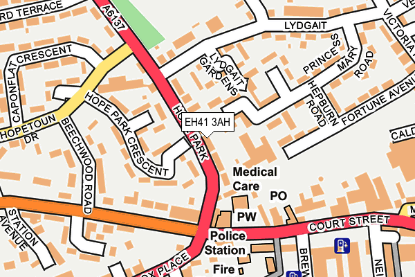 EH41 3AH map - OS OpenMap – Local (Ordnance Survey)