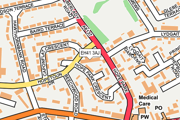 EH41 3AJ map - OS OpenMap – Local (Ordnance Survey)