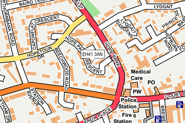 EH41 3AN map - OS OpenMap – Local (Ordnance Survey)