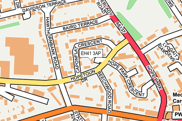 EH41 3AP map - OS OpenMap – Local (Ordnance Survey)
