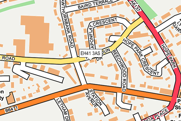 EH41 3AS map - OS OpenMap – Local (Ordnance Survey)