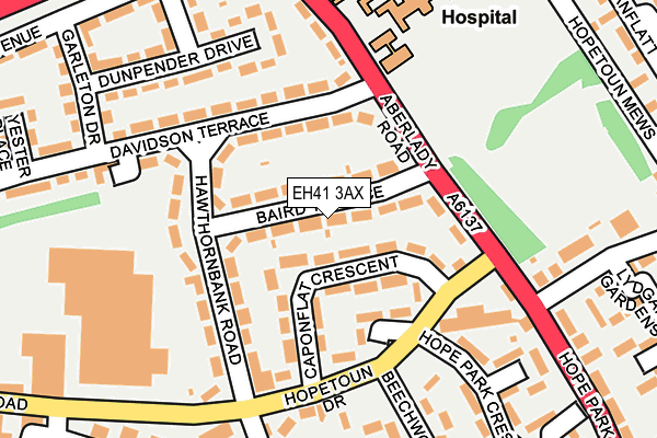 EH41 3AX map - OS OpenMap – Local (Ordnance Survey)