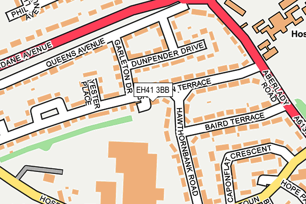 EH41 3BB map - OS OpenMap – Local (Ordnance Survey)