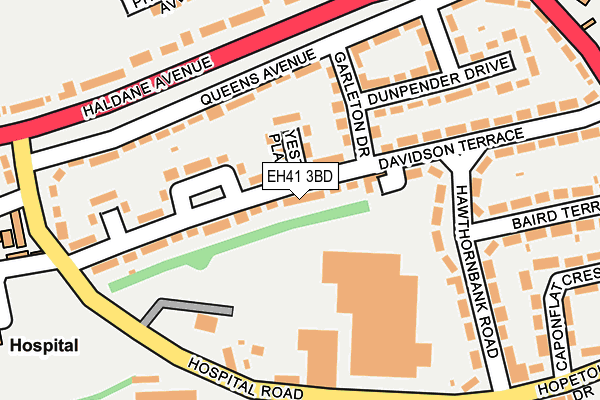 EH41 3BD map - OS OpenMap – Local (Ordnance Survey)