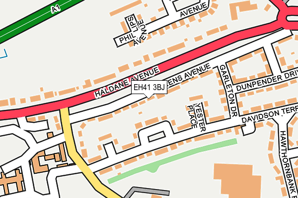 EH41 3BJ map - OS OpenMap – Local (Ordnance Survey)