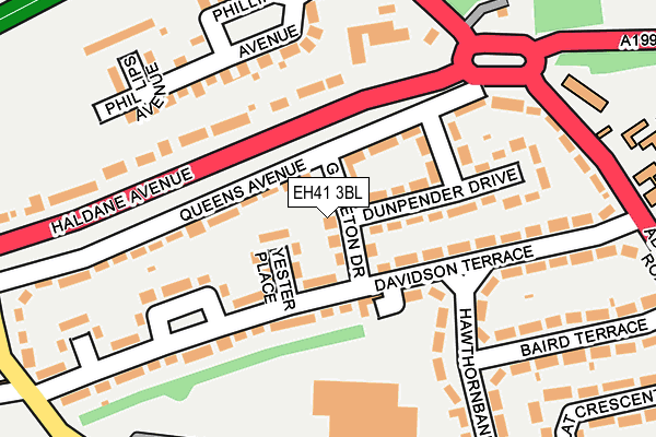 EH41 3BL map - OS OpenMap – Local (Ordnance Survey)