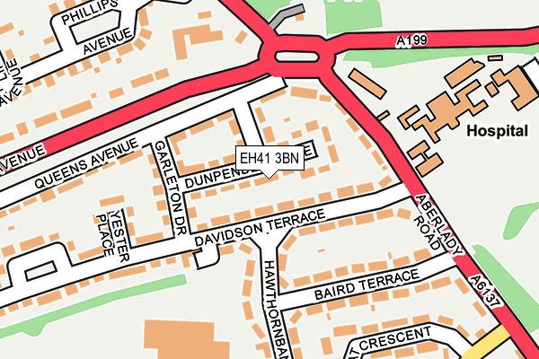 EH41 3BN map - OS OpenMap – Local (Ordnance Survey)