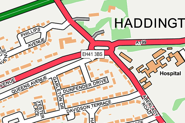 EH41 3BS map - OS OpenMap – Local (Ordnance Survey)
