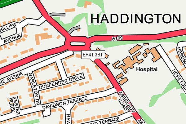 EH41 3BT map - OS OpenMap – Local (Ordnance Survey)