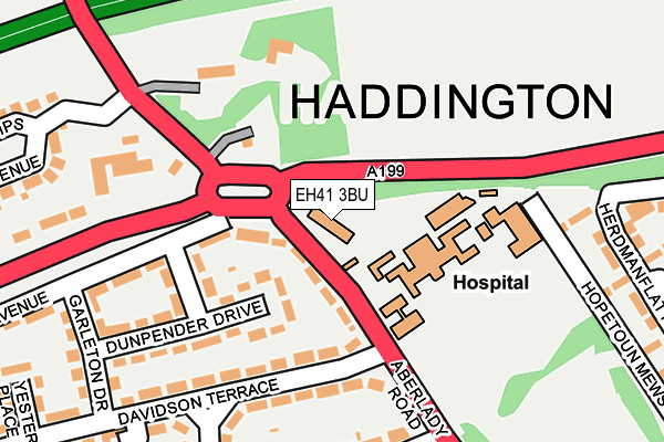 EH41 3BU map - OS OpenMap – Local (Ordnance Survey)