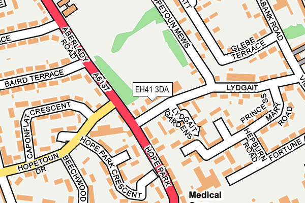 EH41 3DA map - OS OpenMap – Local (Ordnance Survey)