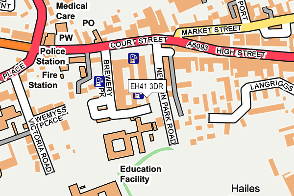 EH41 3DR map - OS OpenMap – Local (Ordnance Survey)