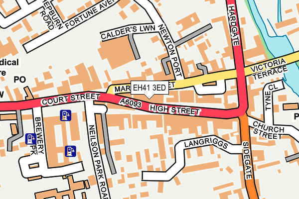 EH41 3ED map - OS OpenMap – Local (Ordnance Survey)
