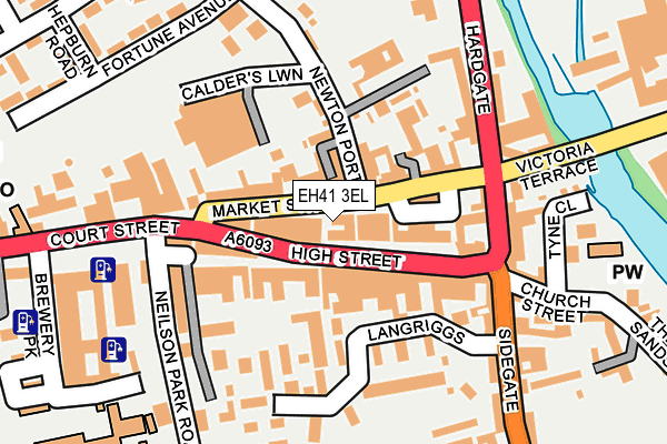EH41 3EL map - OS OpenMap – Local (Ordnance Survey)