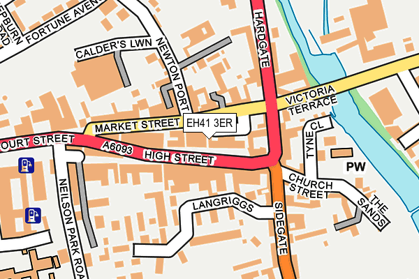 EH41 3ER map - OS OpenMap – Local (Ordnance Survey)