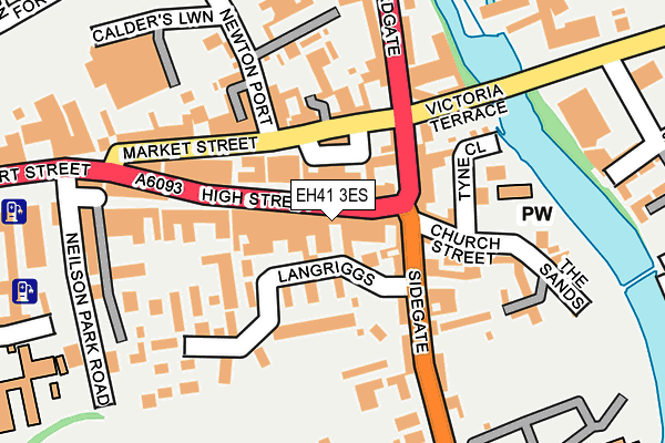 EH41 3ES map - OS OpenMap – Local (Ordnance Survey)
