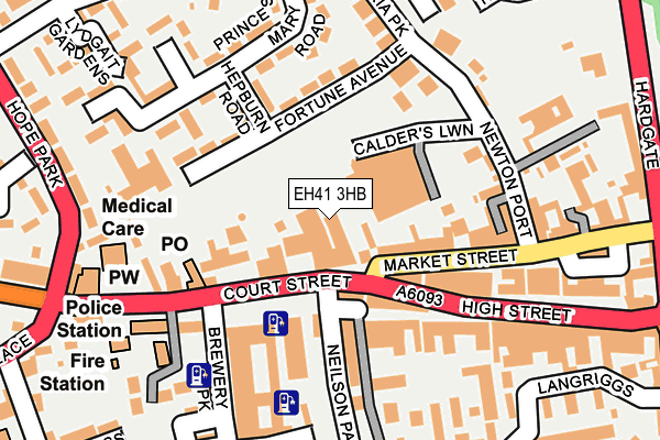 EH41 3HB map - OS OpenMap – Local (Ordnance Survey)
