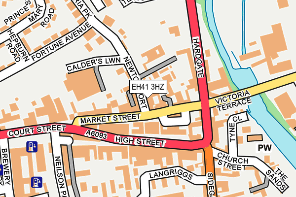 EH41 3HZ map - OS OpenMap – Local (Ordnance Survey)