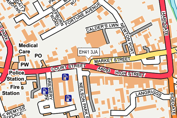 Map of PORTOBELLO TOWN LTD at local scale
