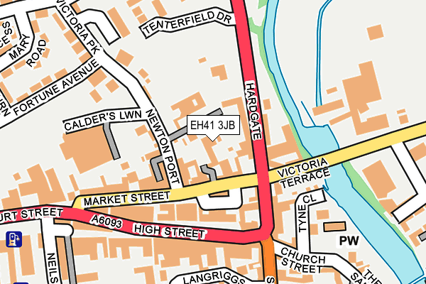 EH41 3JB map - OS OpenMap – Local (Ordnance Survey)