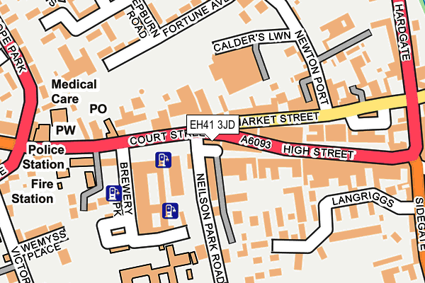 EH41 3JD map - OS OpenMap – Local (Ordnance Survey)