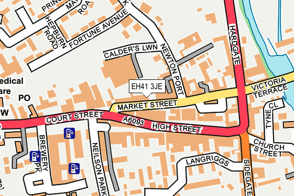 EH41 3JE map - OS OpenMap – Local (Ordnance Survey)