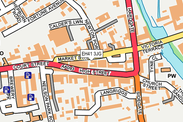 EH41 3JG map - OS OpenMap – Local (Ordnance Survey)