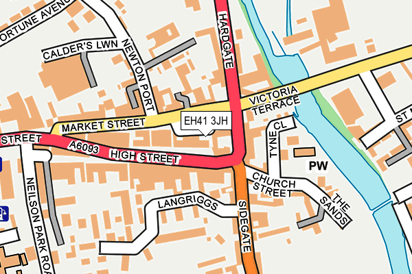 EH41 3JH map - OS OpenMap – Local (Ordnance Survey)