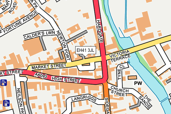 EH41 3JL map - OS OpenMap – Local (Ordnance Survey)