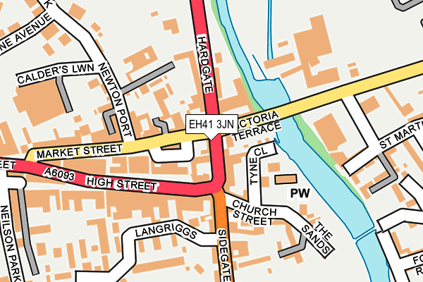 EH41 3JN map - OS OpenMap – Local (Ordnance Survey)