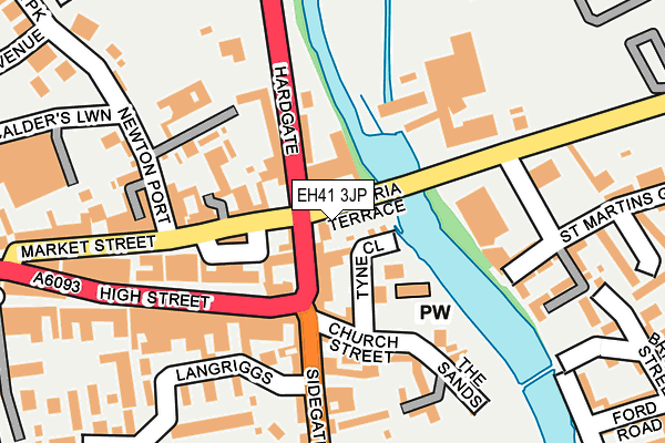 EH41 3JP map - OS OpenMap – Local (Ordnance Survey)