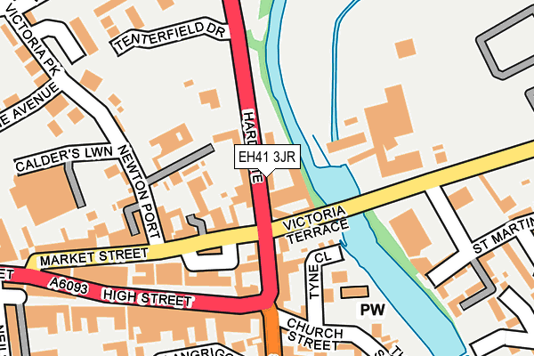 EH41 3JR map - OS OpenMap – Local (Ordnance Survey)
