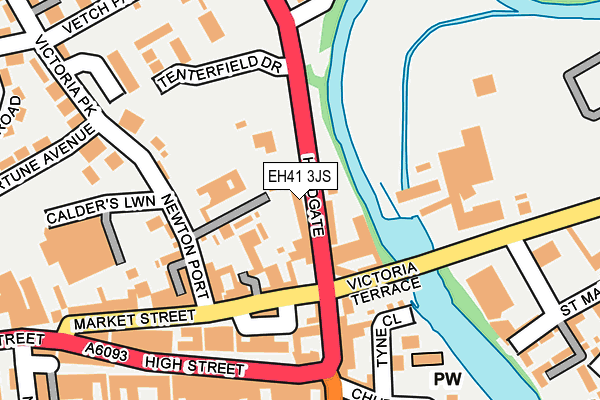 EH41 3JS map - OS OpenMap – Local (Ordnance Survey)