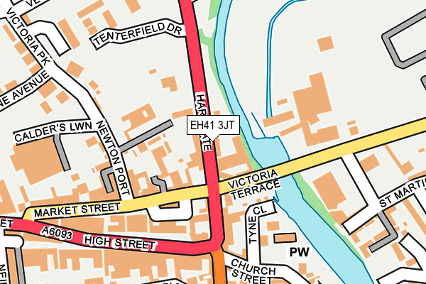 EH41 3JT map - OS OpenMap – Local (Ordnance Survey)
