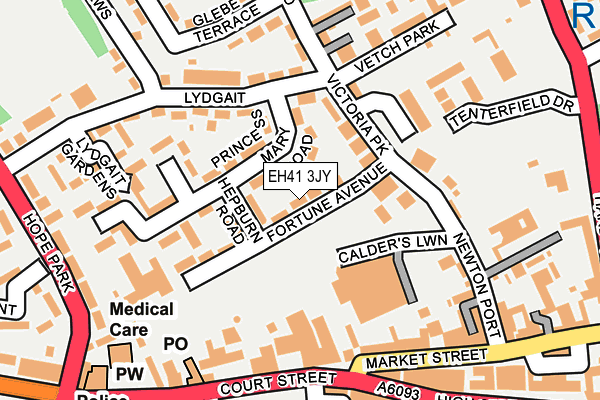 EH41 3JY map - OS OpenMap – Local (Ordnance Survey)