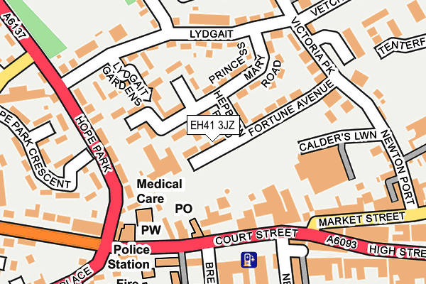 EH41 3JZ map - OS OpenMap – Local (Ordnance Survey)