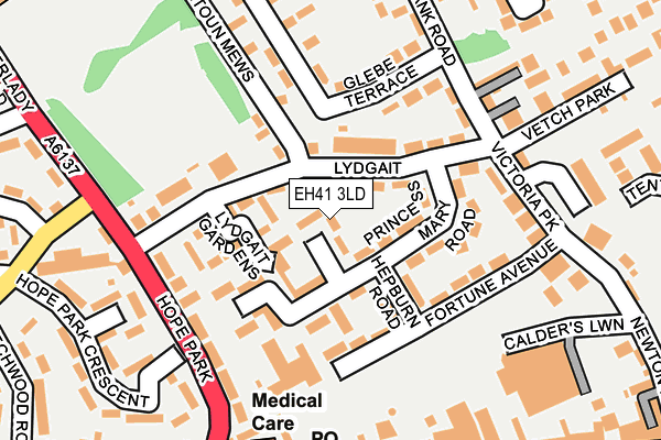 EH41 3LD map - OS OpenMap – Local (Ordnance Survey)