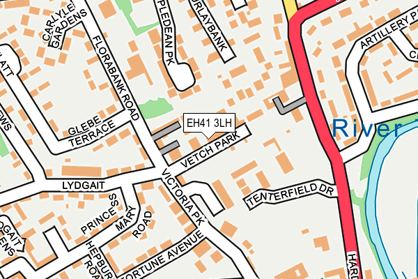 EH41 3LH map - OS OpenMap – Local (Ordnance Survey)